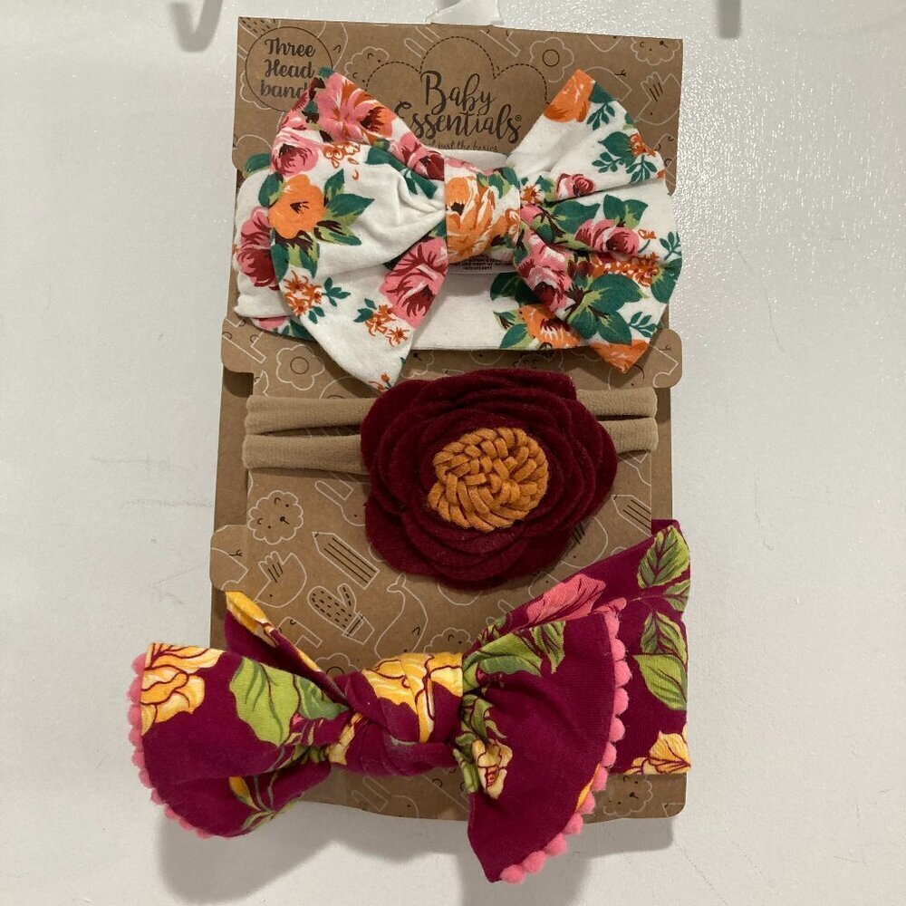 New without tag Girl's Baby Essentials head bands 0-24 months